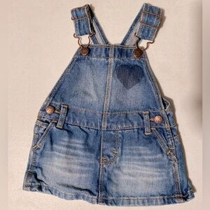 OshKosh B’Gosh Denim Skirtall with Heart Detail 6M